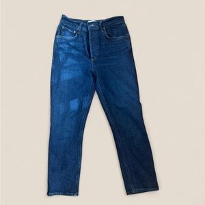 Agolde Straight-Leg Dark Blue Denim Jeans